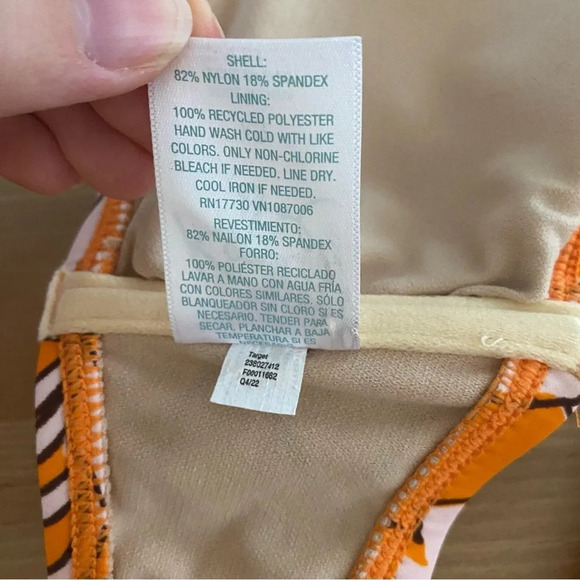 Sz. XS Target Kona SOL Sunshine Yellow White Bandeau bikini Top NWOT (OO12) - Picture 3 of 9